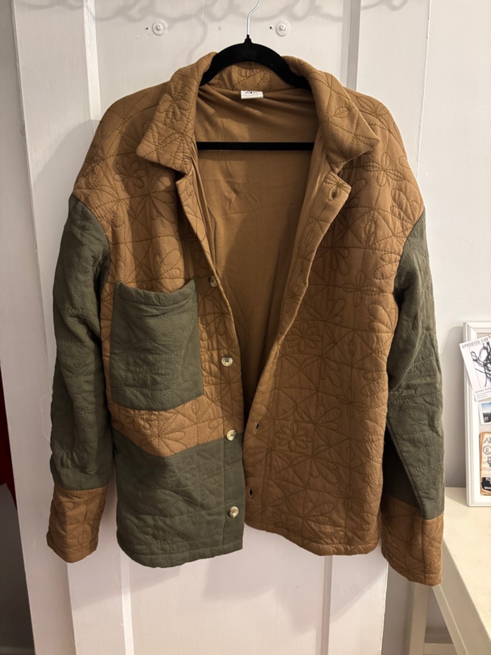 Zara Quilted Two Tone Jacket